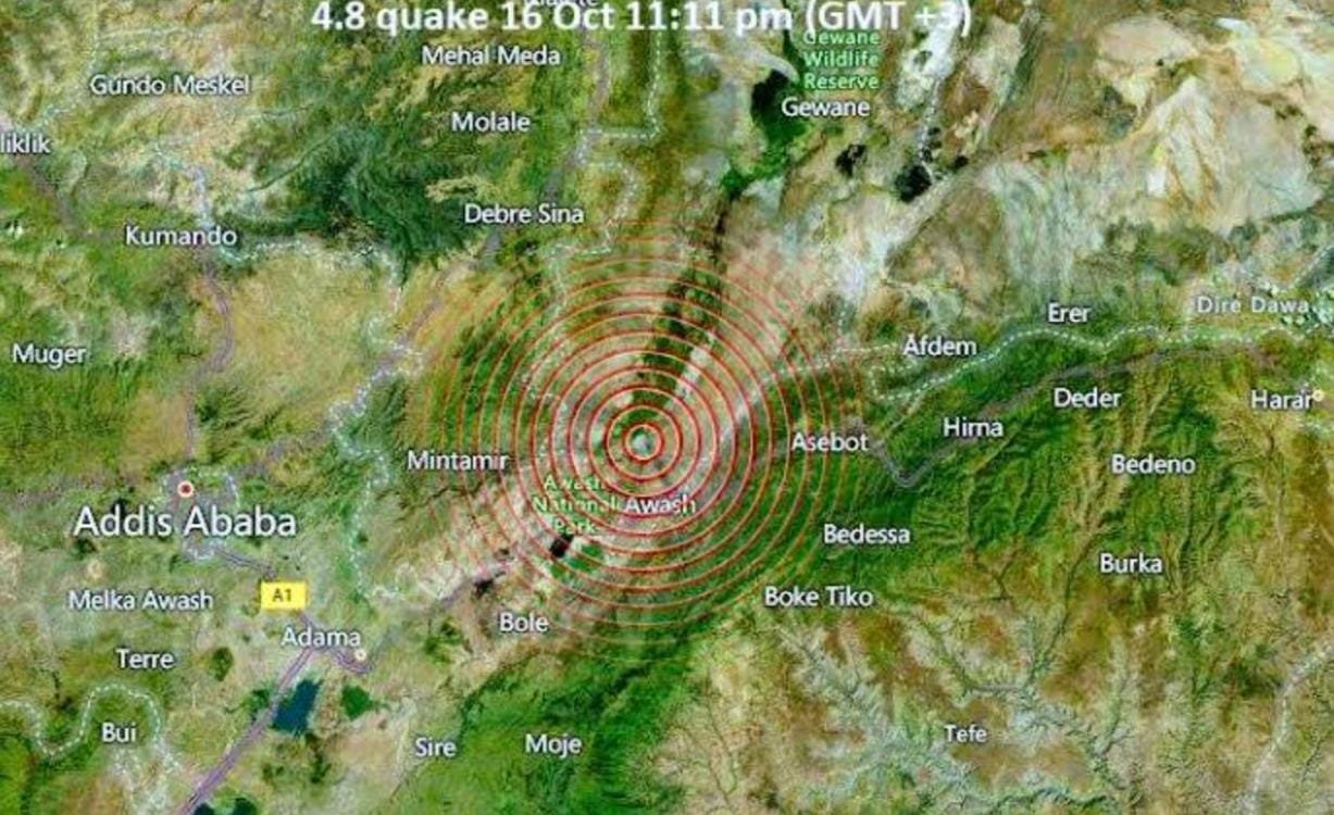 Ethiopia struck with an Earthquake magnitude of 5.8